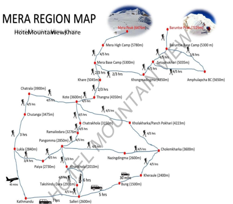 Baruntse Expeditions Packages Map